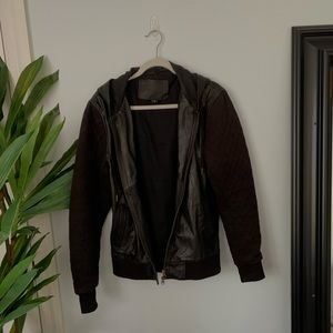Zanerobe Detroit Hooded Leather Jacket
